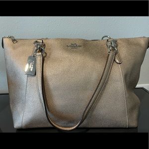 Rose Gold Coach City Tote Bag